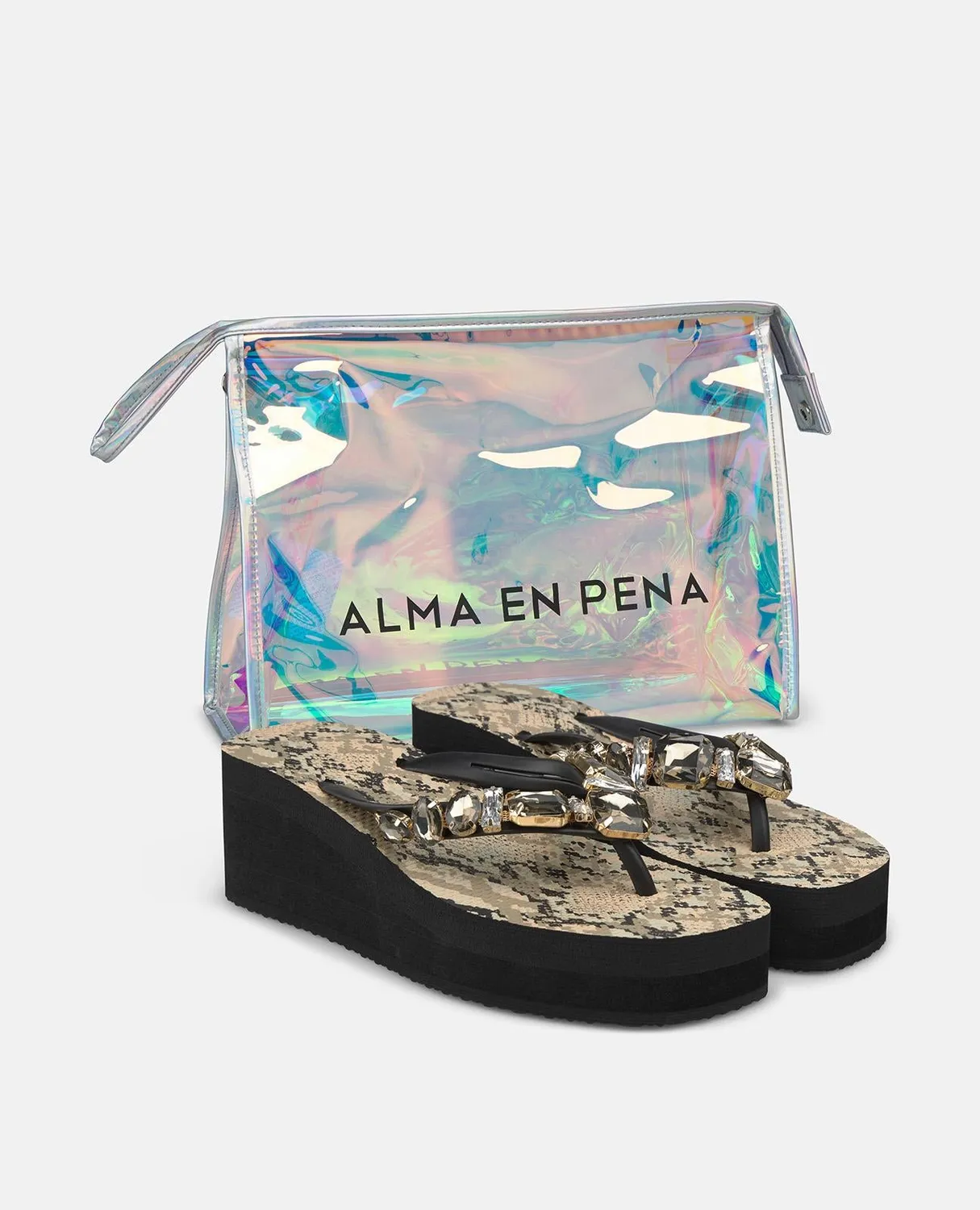 Alma en Pena V251992 tongs bijou blanches