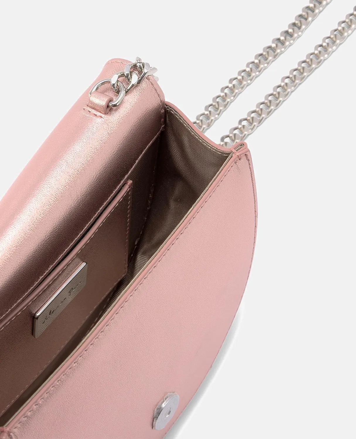 Alma en Pena BG100 sac lune rose cuir bijou