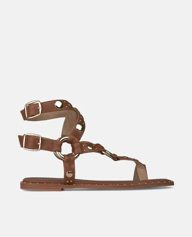 Alma en Pena V268211 sandale plate camel