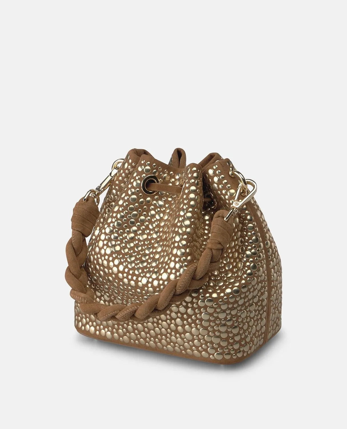 Alma en Pena V26BG034 sac seau caramelo clouté