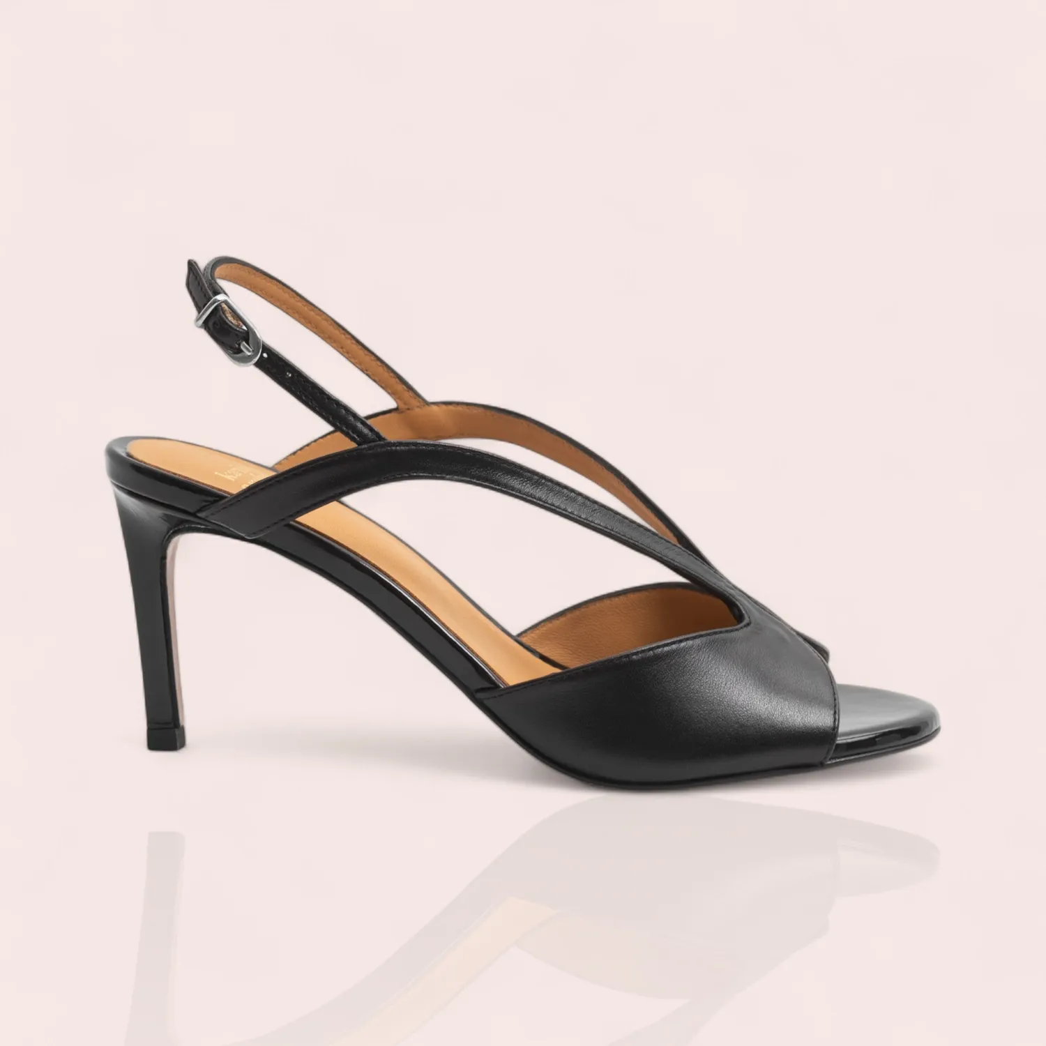 Karine Arabian Yelena sandale champagne cuir 65 mm