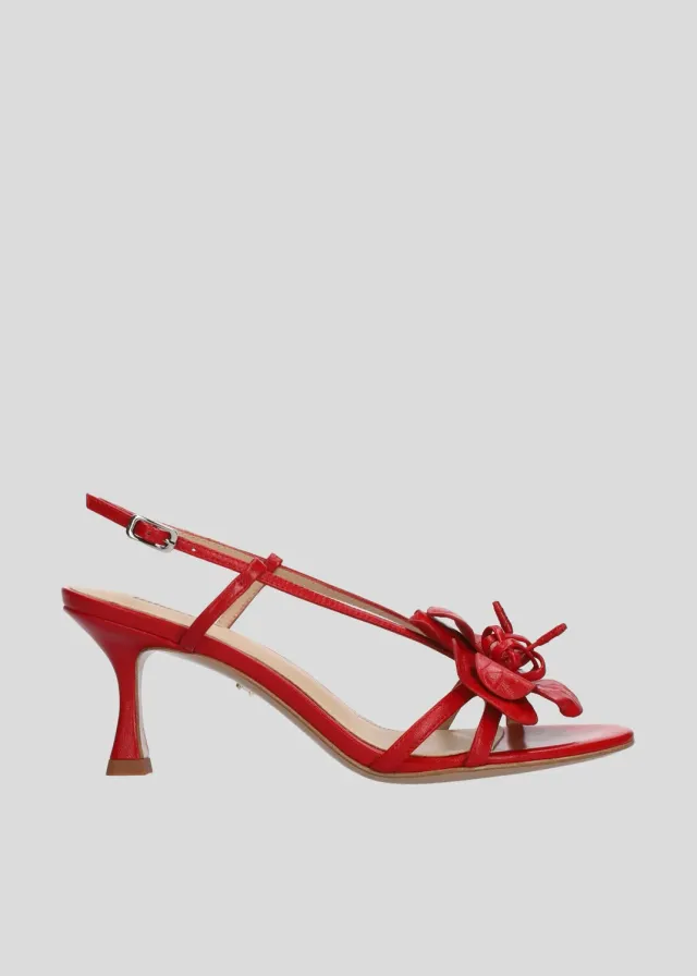 Lola Cruz Tulipa 65 sandales à talons rouge