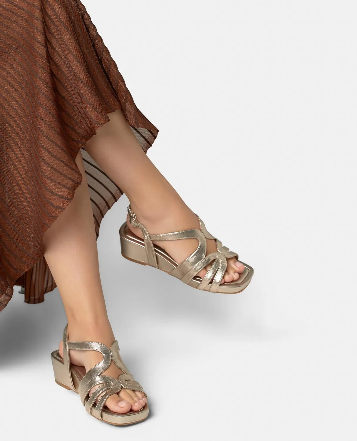Alma en Pena V267700 compensées bronze cuir 4,5 cm
