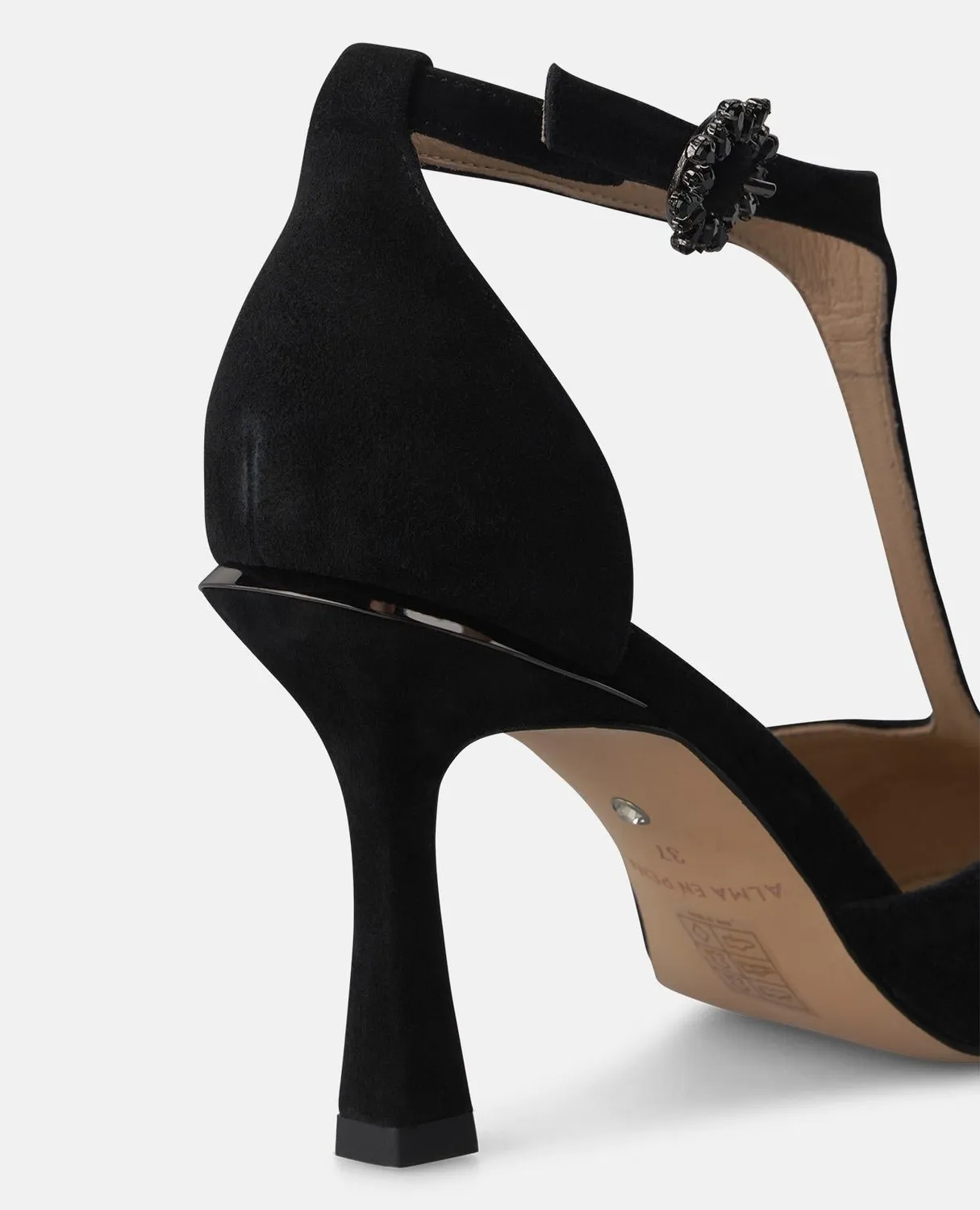 Alma en Pena I260244 escarpins noirs boucle talon 8 cm