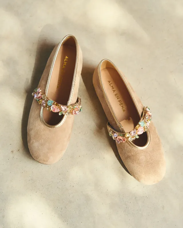 Alma en Pena V261302 ballerines sable cuir plat