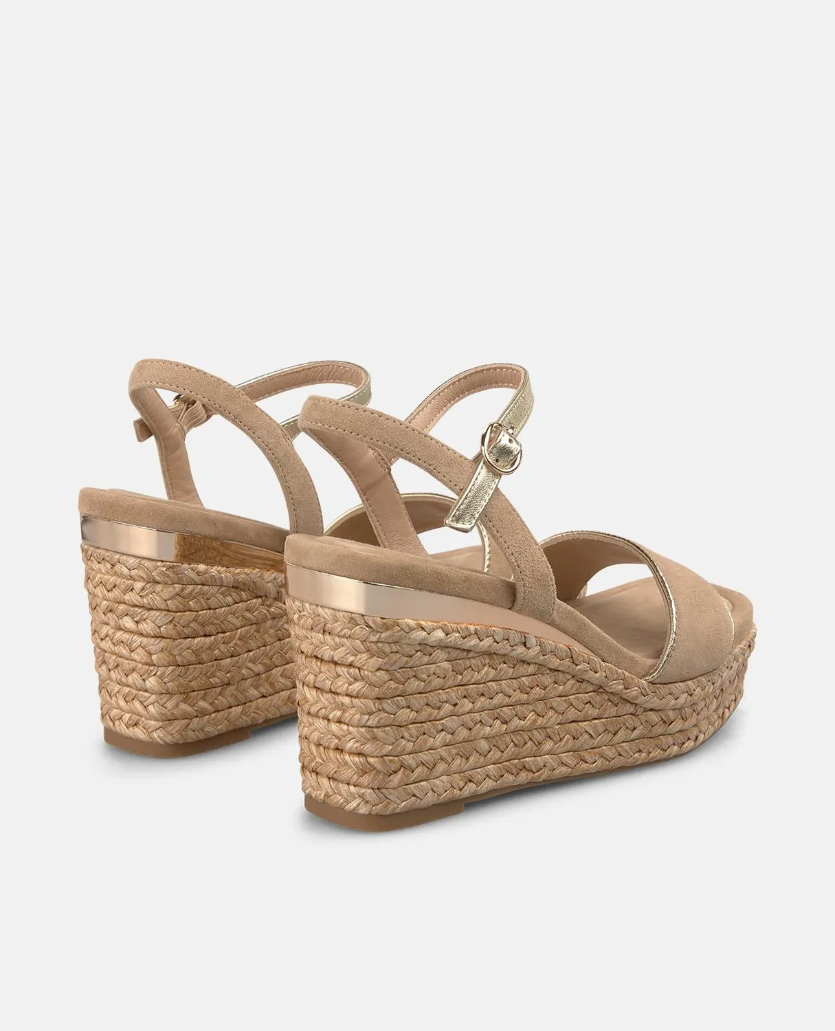 Alma en Pena V265500 compensées cuir sable esparto 9 cm