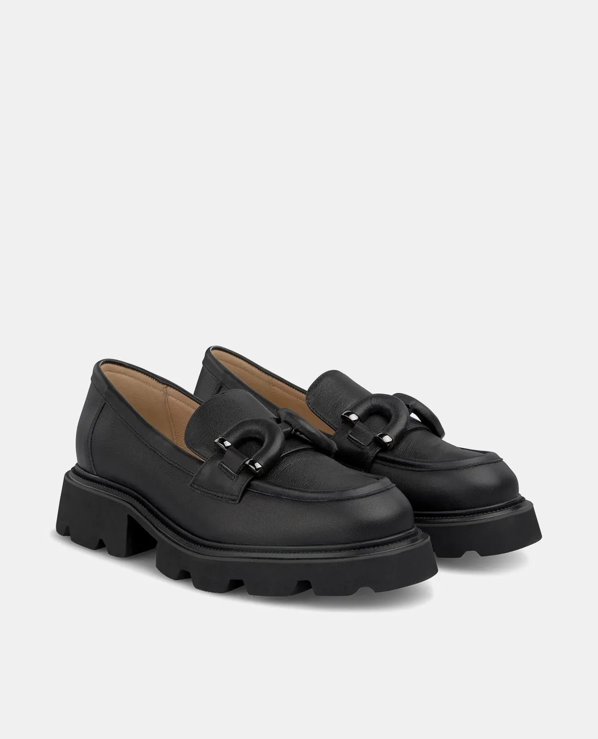 Alma en Pena I240898 mocassins noirs plateforme 3,8 cm
