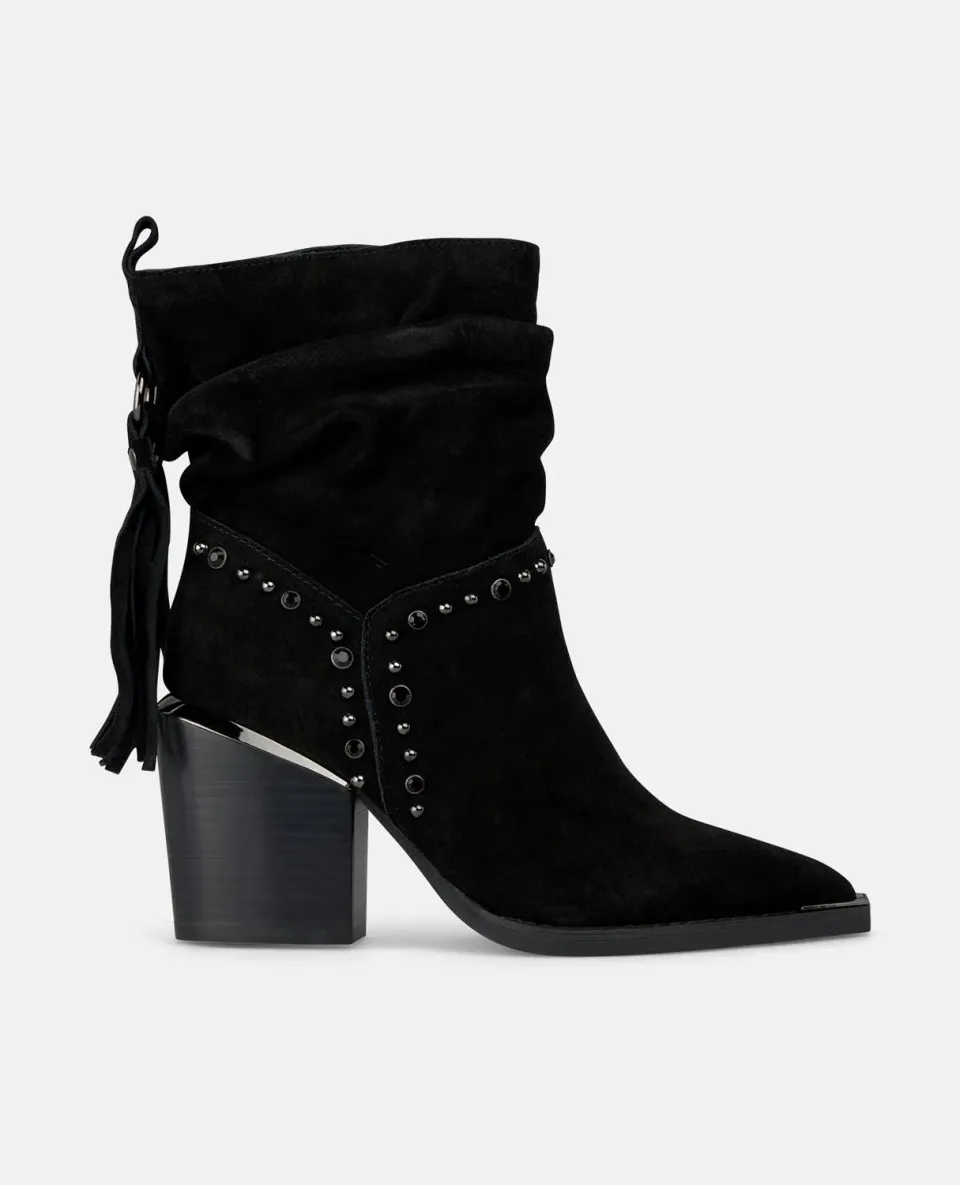 Alma en Pena I250834 bottines cowboy noires cuir
