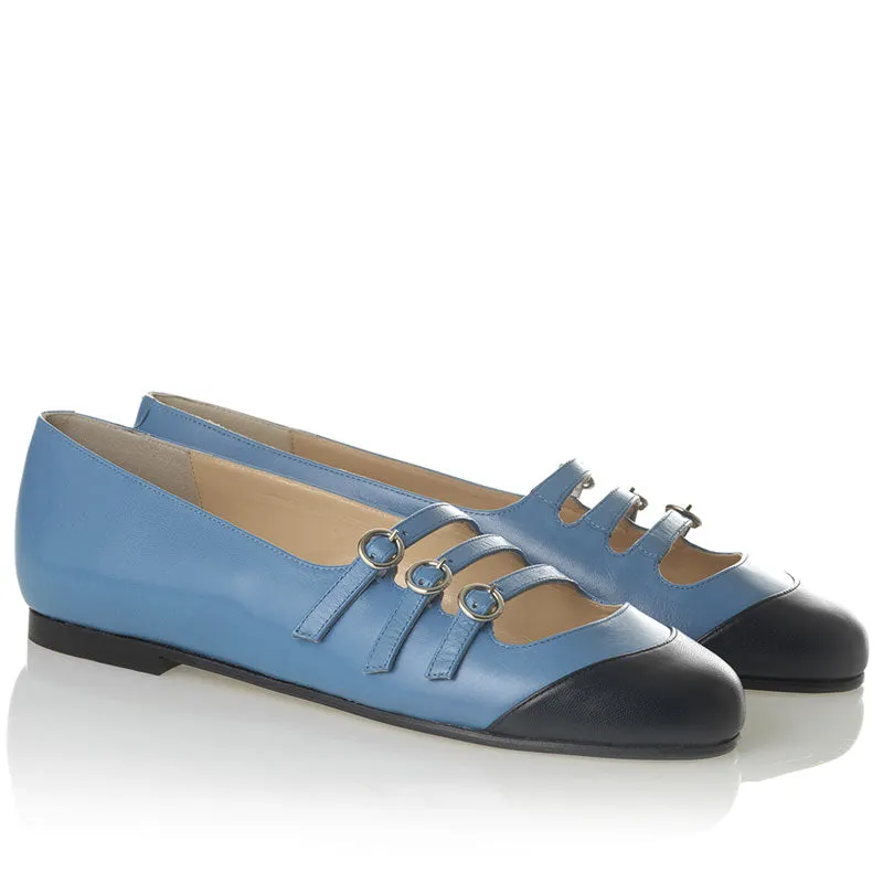 Bégum Paris Dieppe ballerines roses bicolores cuir