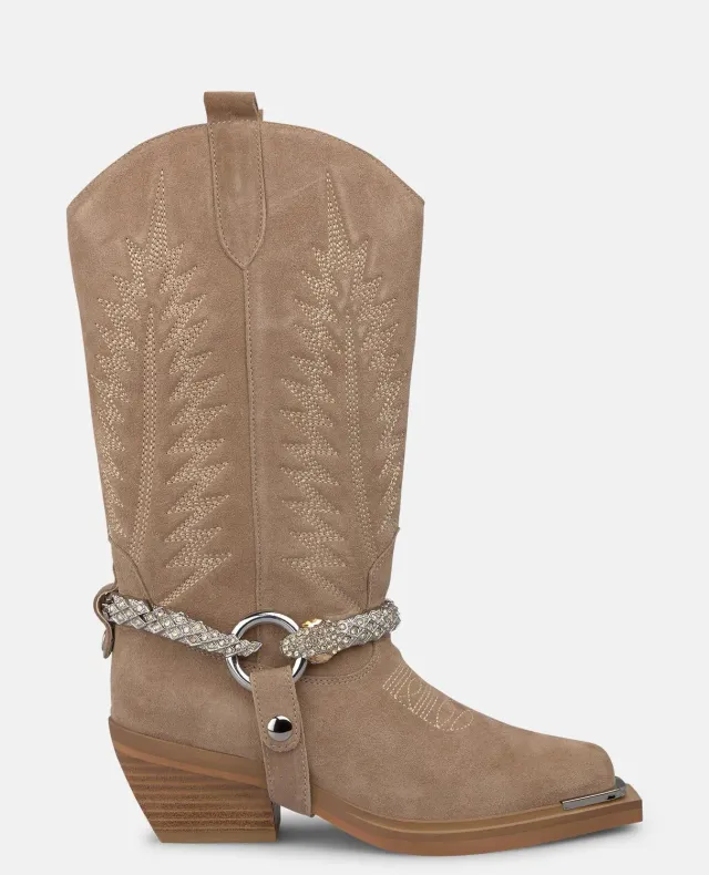 Alma en Pena I260572 bottes cowboy daim vison