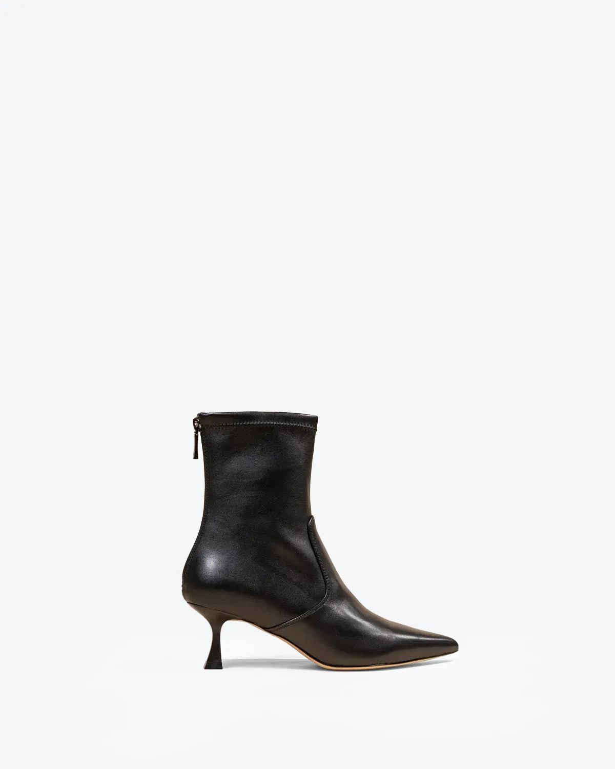 Mi/Mai Louise Black bottines cuir noir bout pointu