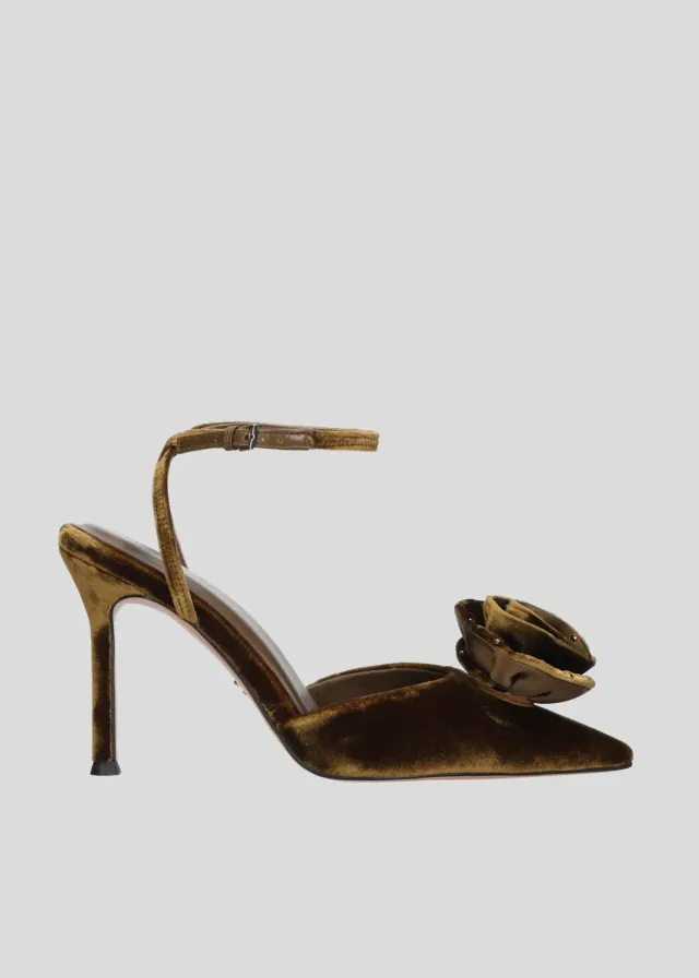 Lola Cruz Fiorella 95 escarpins ocre cuir 9,5 cm