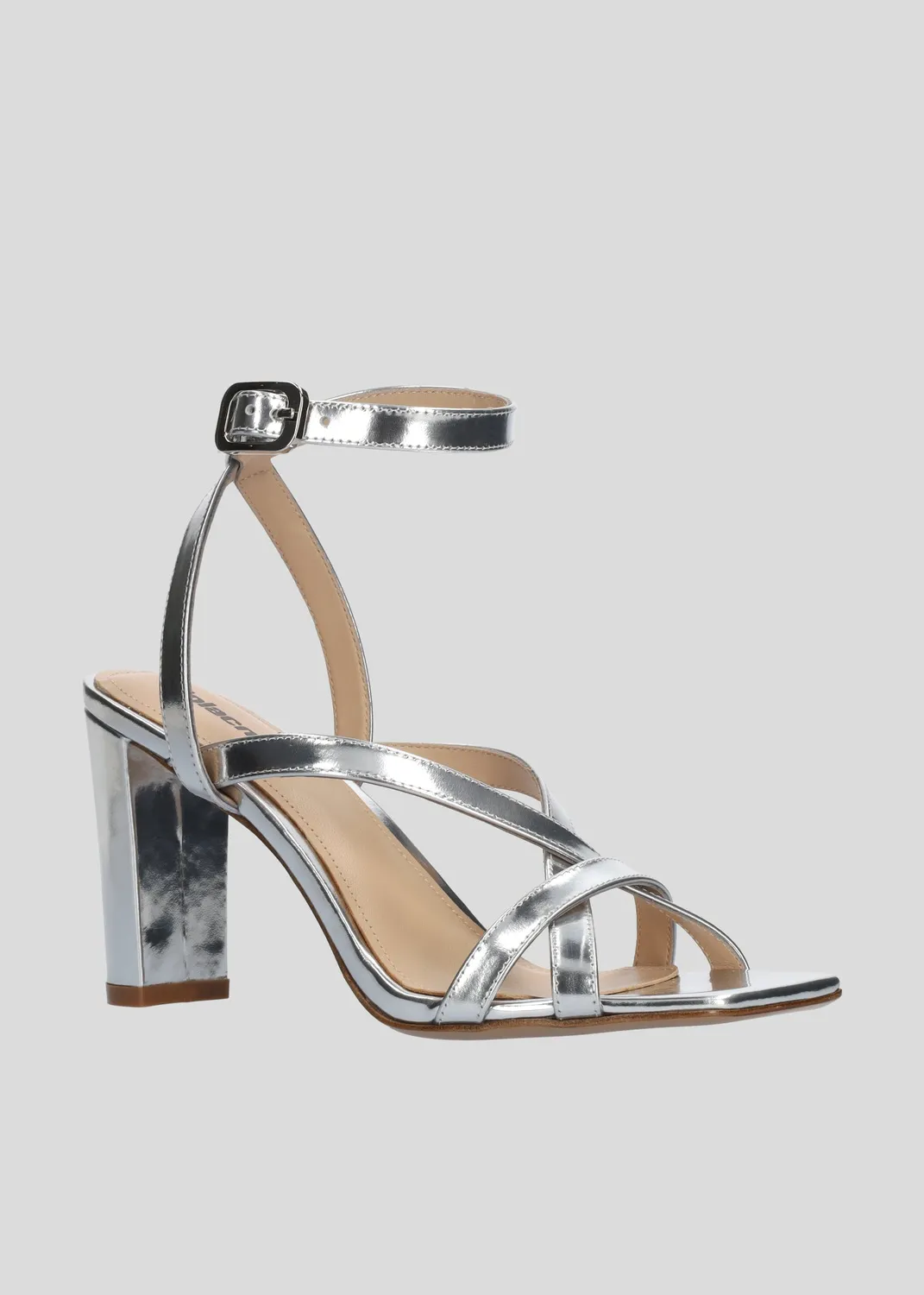 Lola Cruz Richie 85 sandales argent talon 8,5 cm