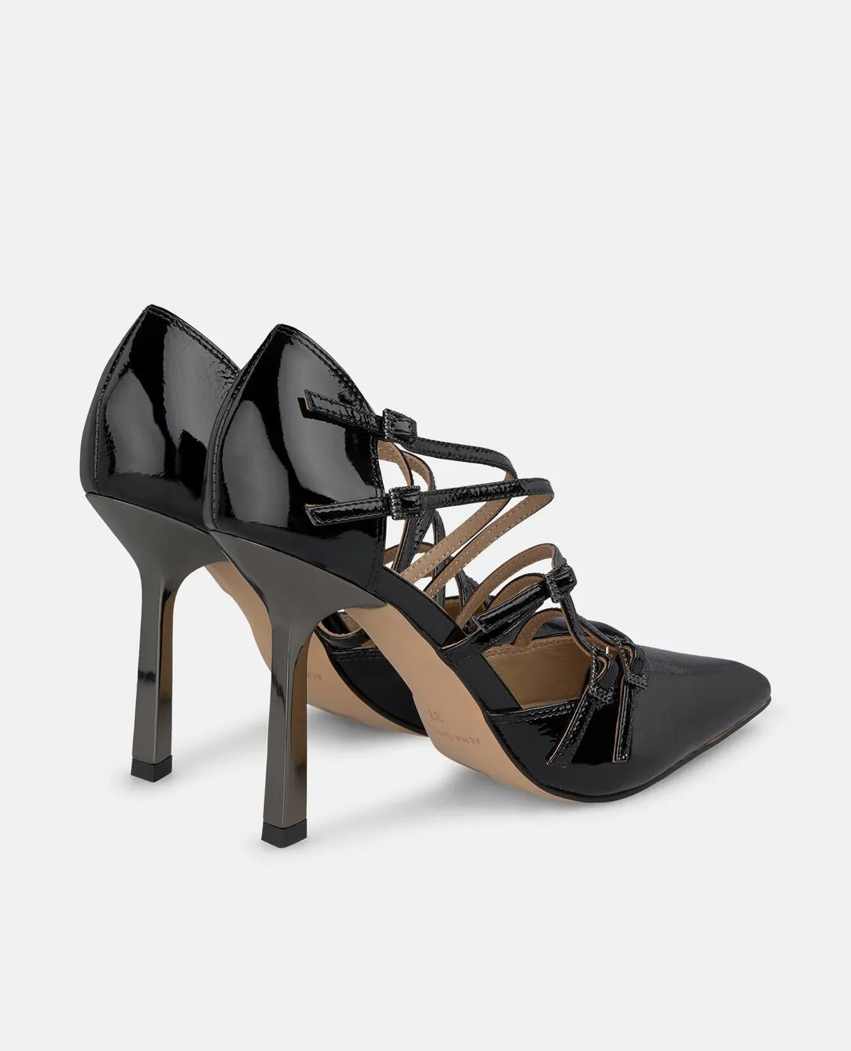 Alma en Pena I250450 escarpins vernis noir talon 10 cm