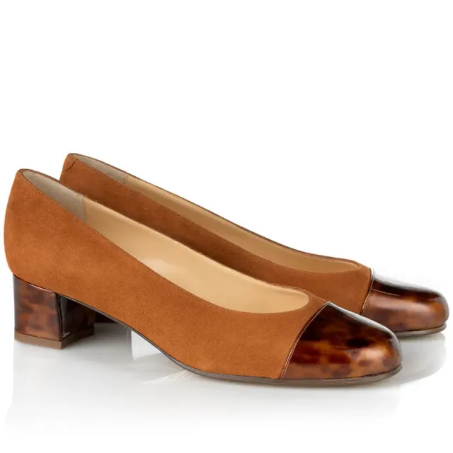 Bégum Paris Echo Plus escarpin cognac écaille 4 cm