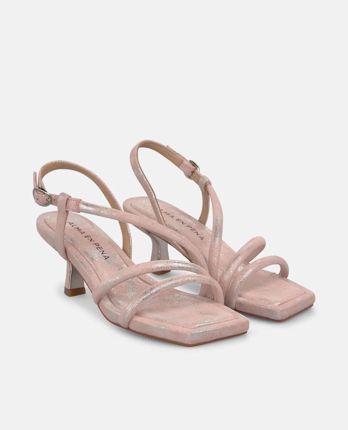Alma en Pena V265000 sandales rose cuir talon 5,5 cm