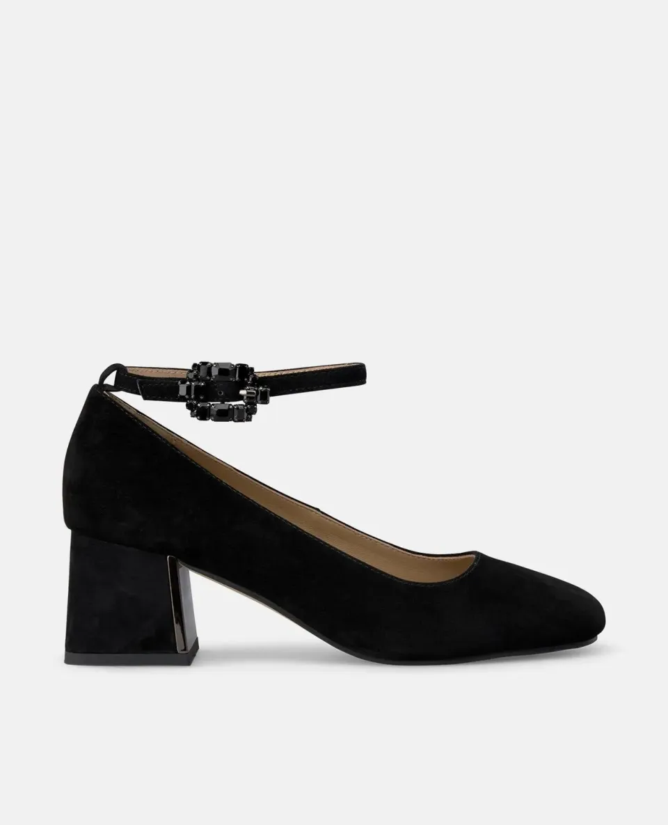 Alma en Pena I250320 escarpins noir daim talon 6 cm