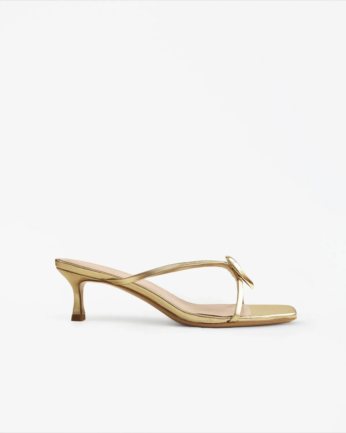 Mi/Mai Lagos Gold mules cuir doré accessoires