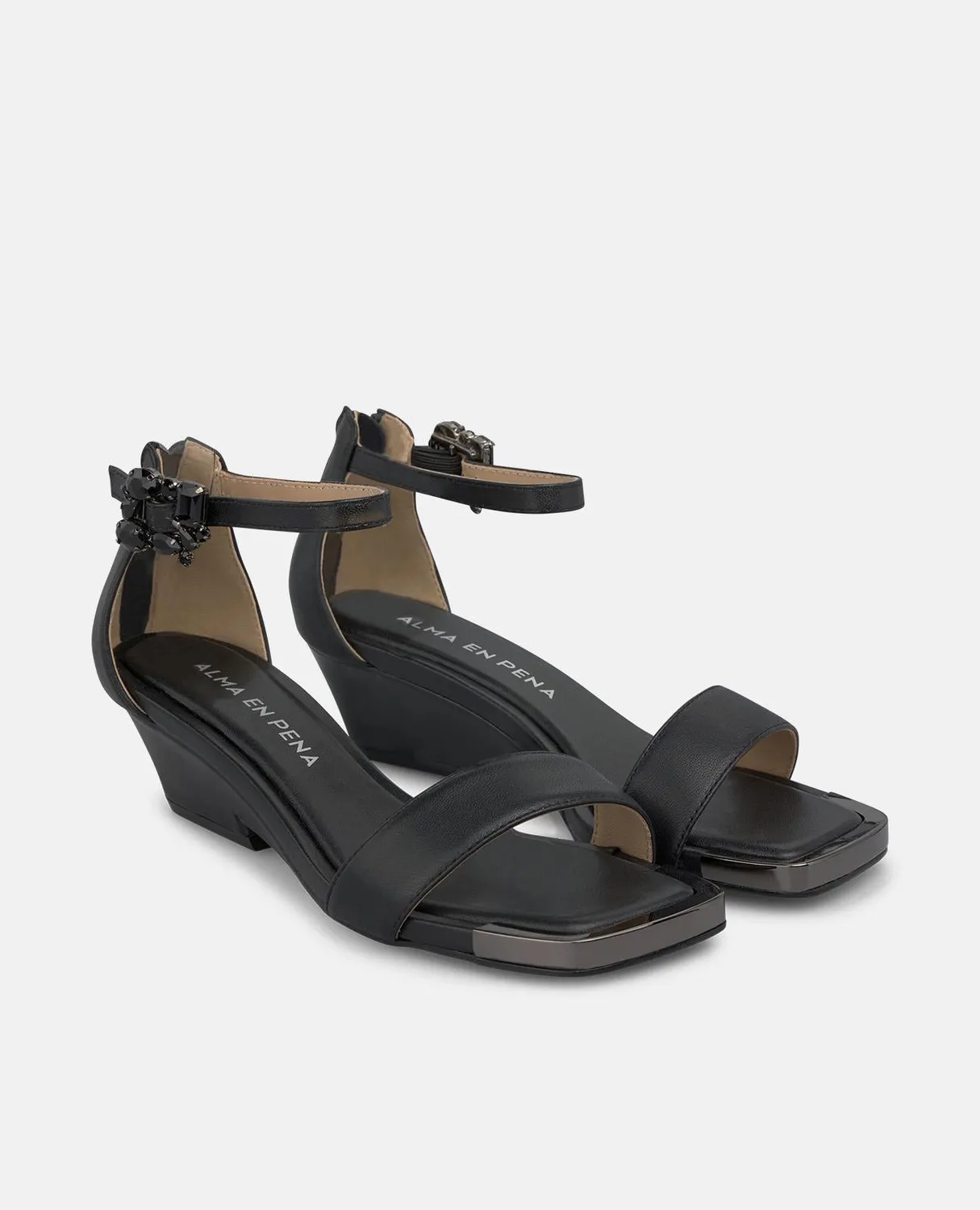Alma en Pena V260780 sandales cuir noir talon 6 cm