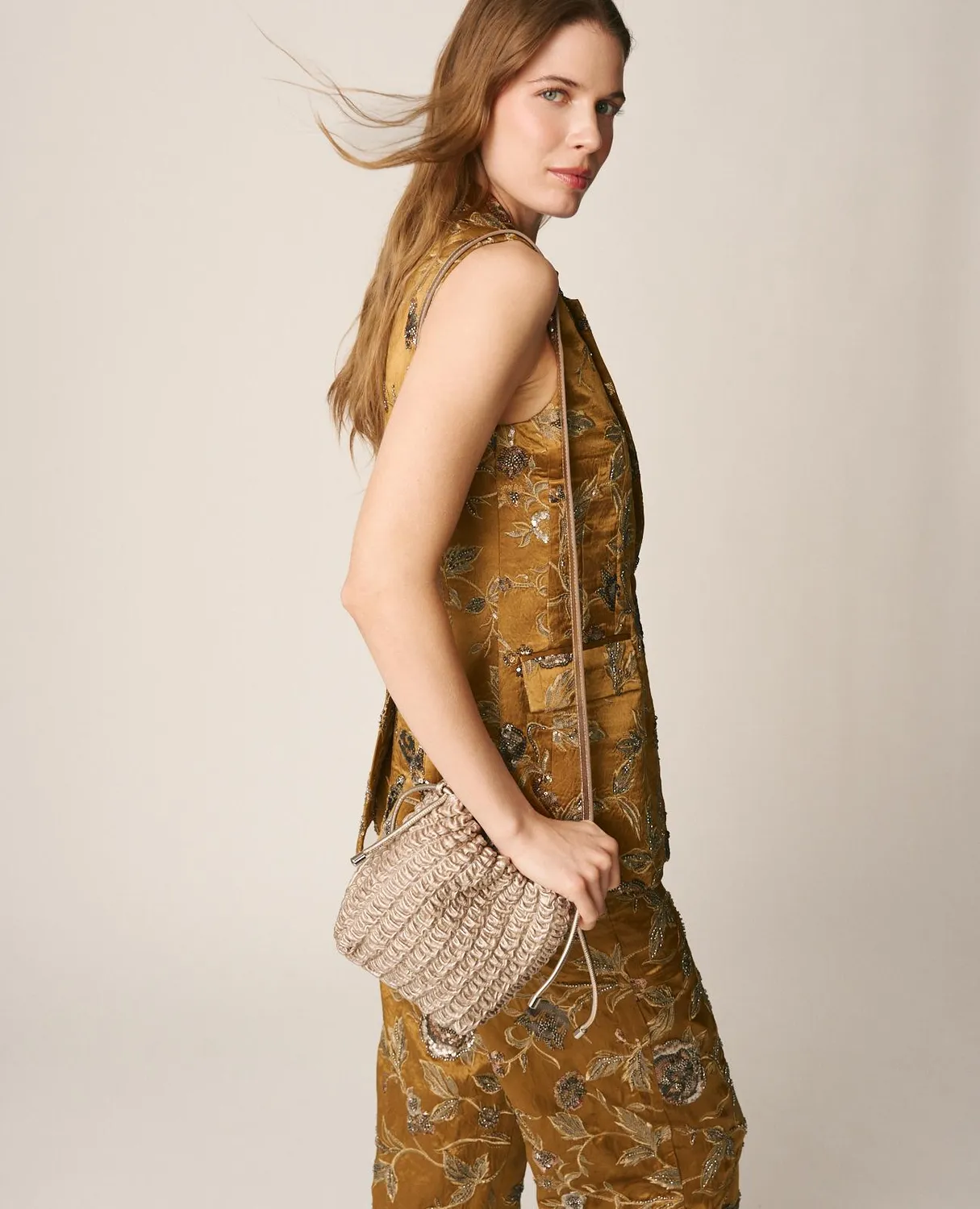 Alma en Pena V26BG042 sac seau cuir bronze