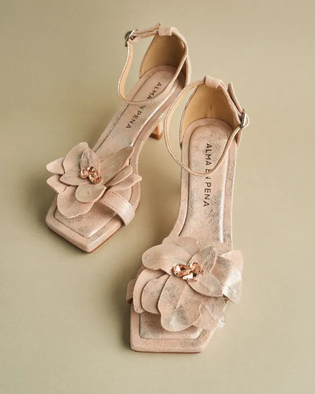 Alma en Pena V265002 sandales rose poudré talon 5,5 cm