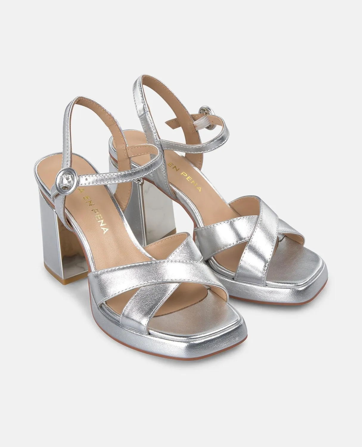 Alma en Pena V250793 sandale talon argenté 8,5 cm