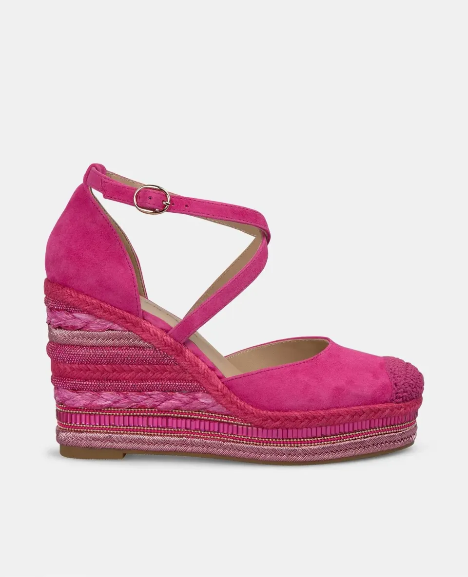 Alma en Pena V251016 compensées fuchsia cuir 9,8 cm