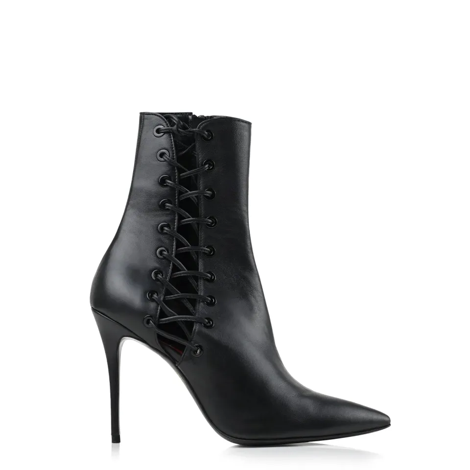 Maison Ernest Lutine 100 bottines noir cuir mat