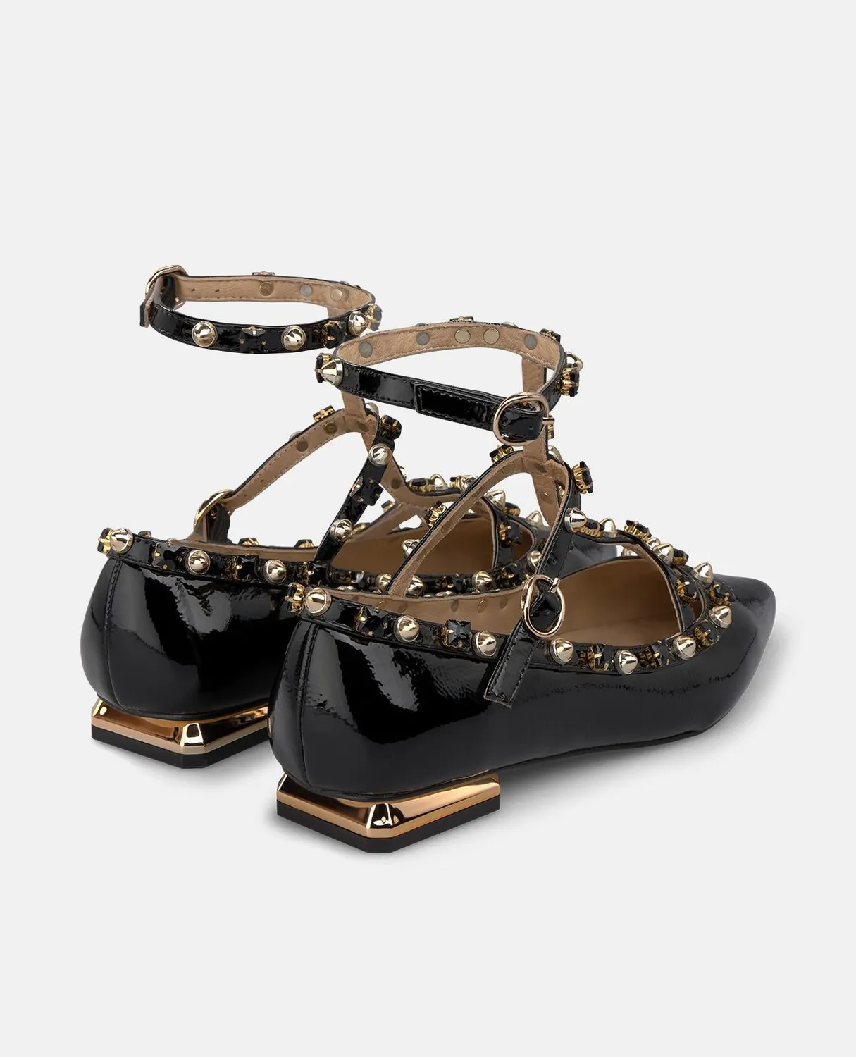 Alma en Pena I260103 chaussures vernies noires plates