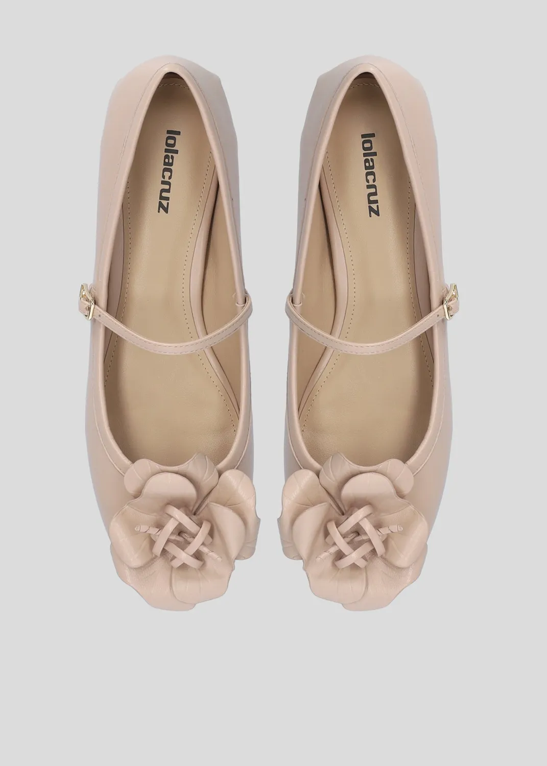 Lola Cruz Tulipa ballerines nude