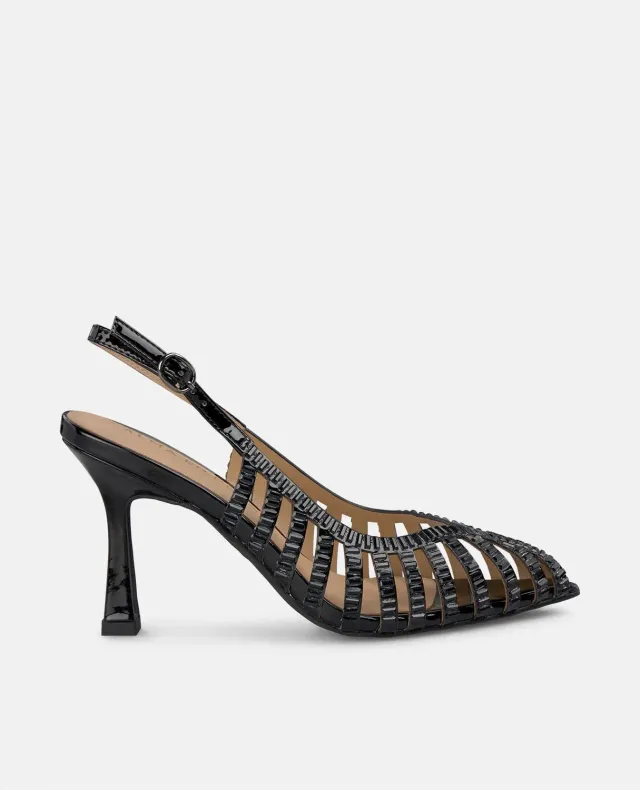 Alma en Pena V250622 escarpins noir cristal talon 9 cm