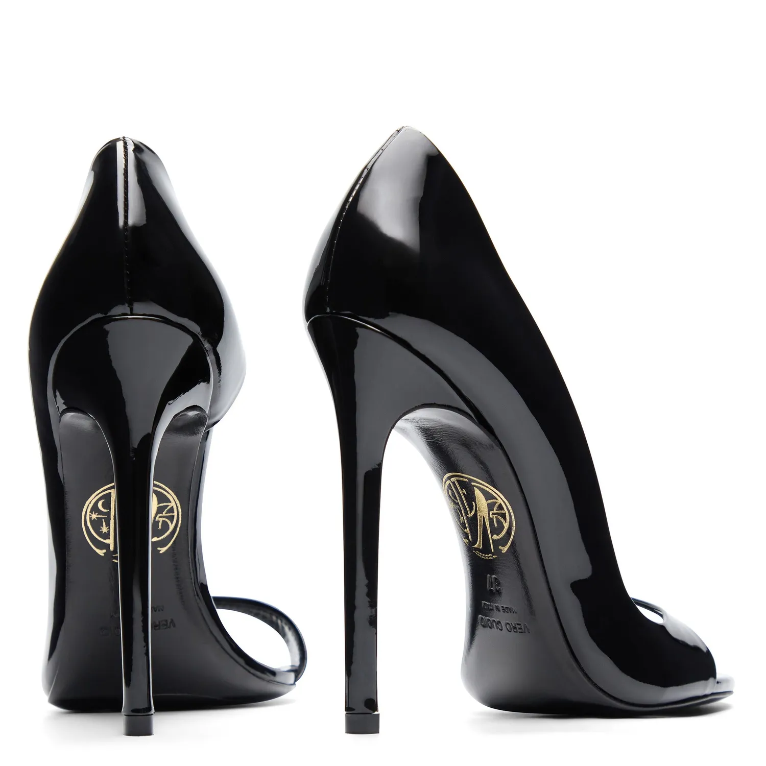Maison Ernest Plaisir 120 sandales noir cuir vernis