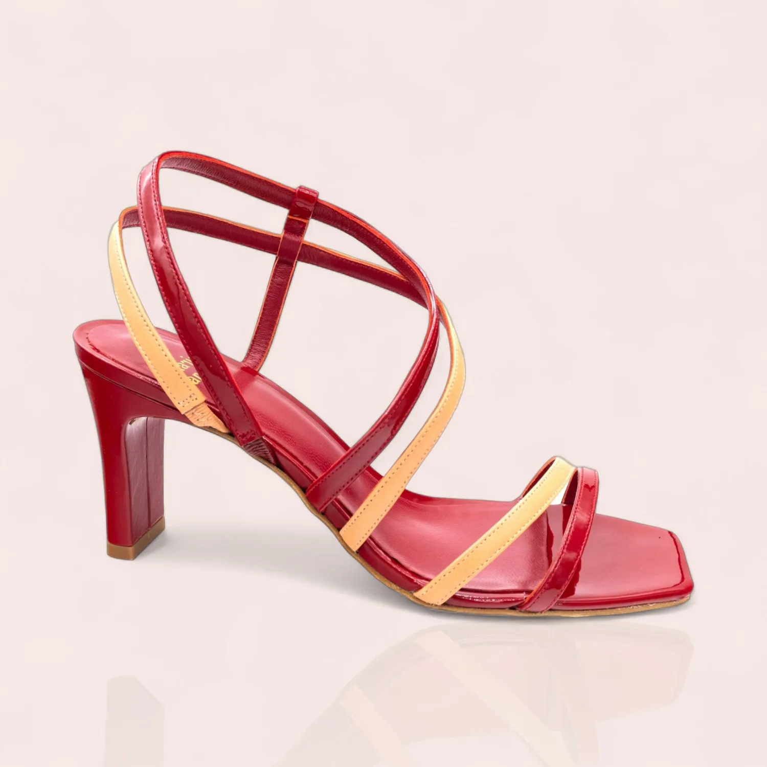 Karine Arabian Abigail sandale cuir noir talon 70mm
