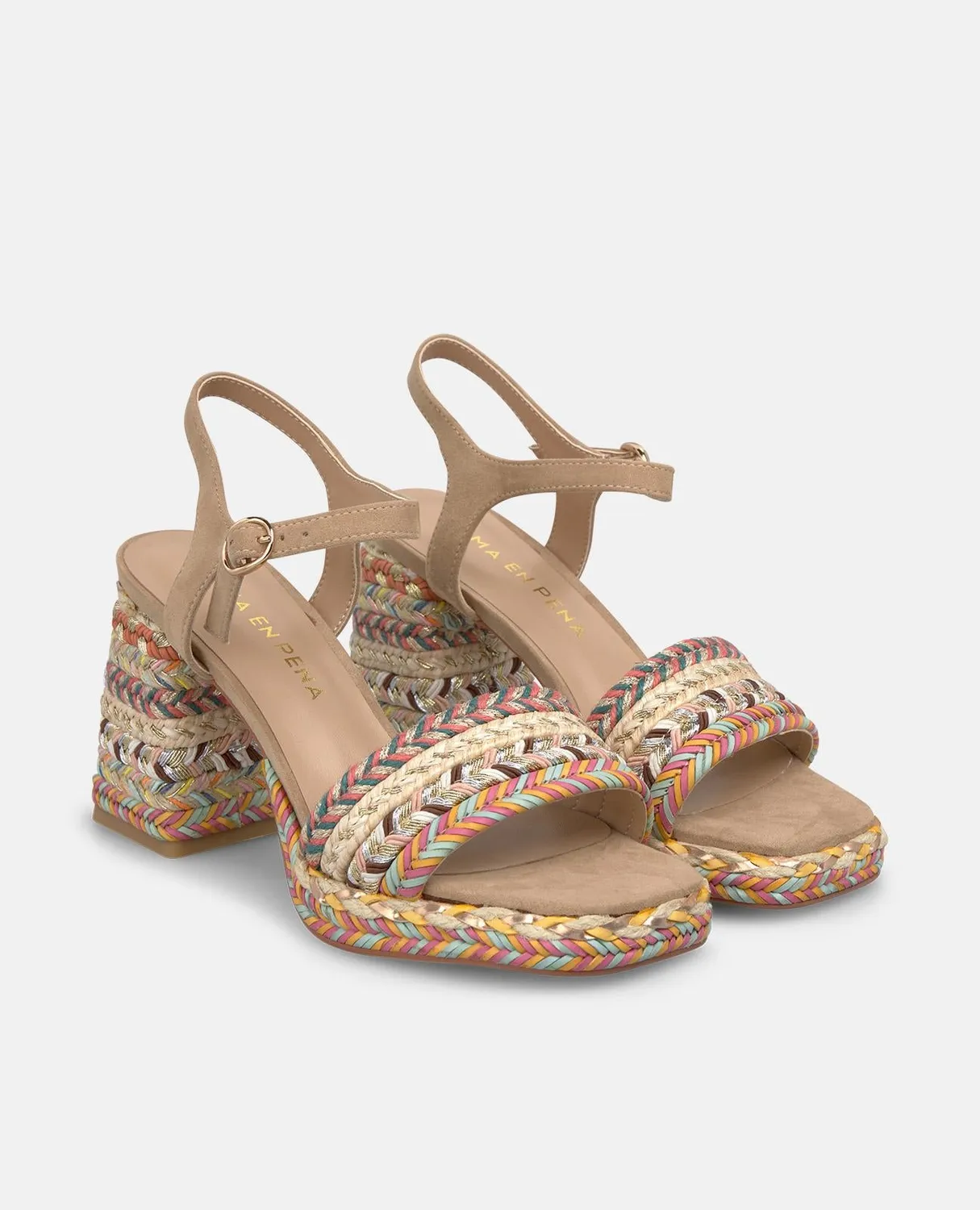 Alma en Pena V2651301 sandales talon large sable strass