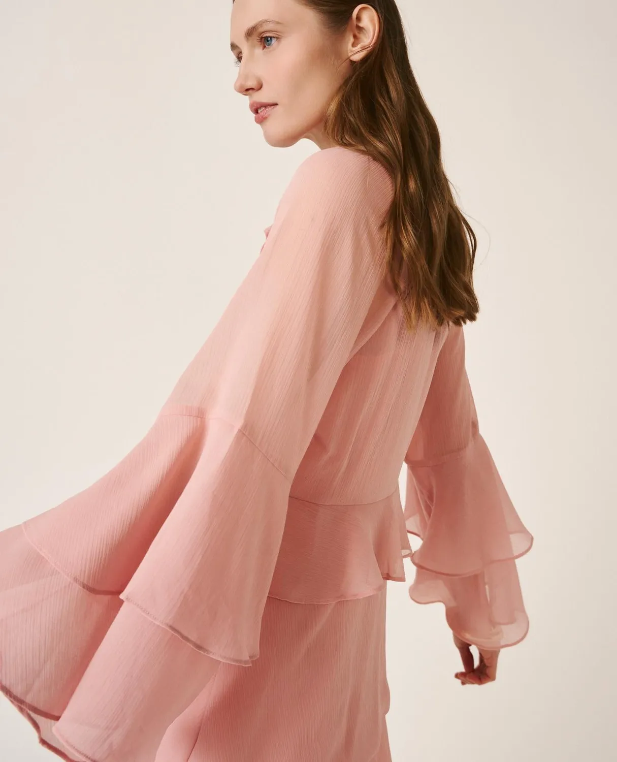 Alma en Pena V26CL0112 robe courte rose fluide S-XXL