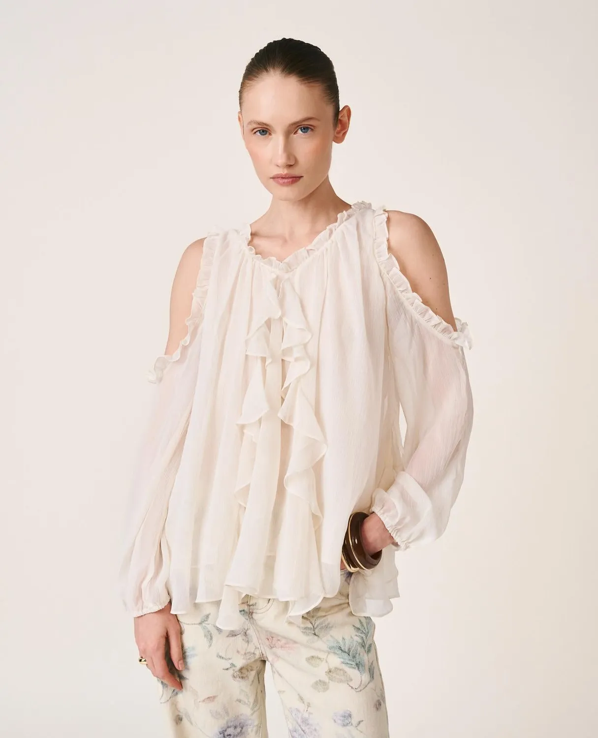 Alma en Pena V26CL0510 blouse blanche épaules nues