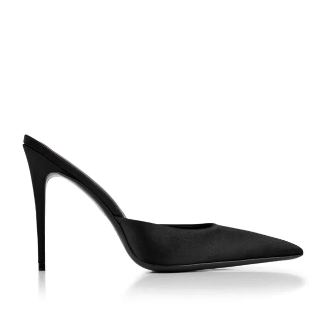 Maison Ernest Lux 100 mules satin noir