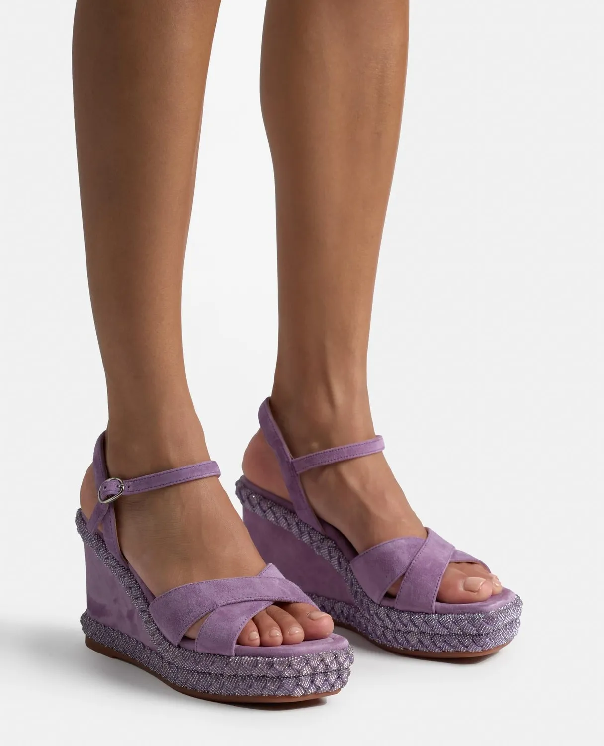 Alma en Pena V251303 compensées violet cuir talon 9,8 cm