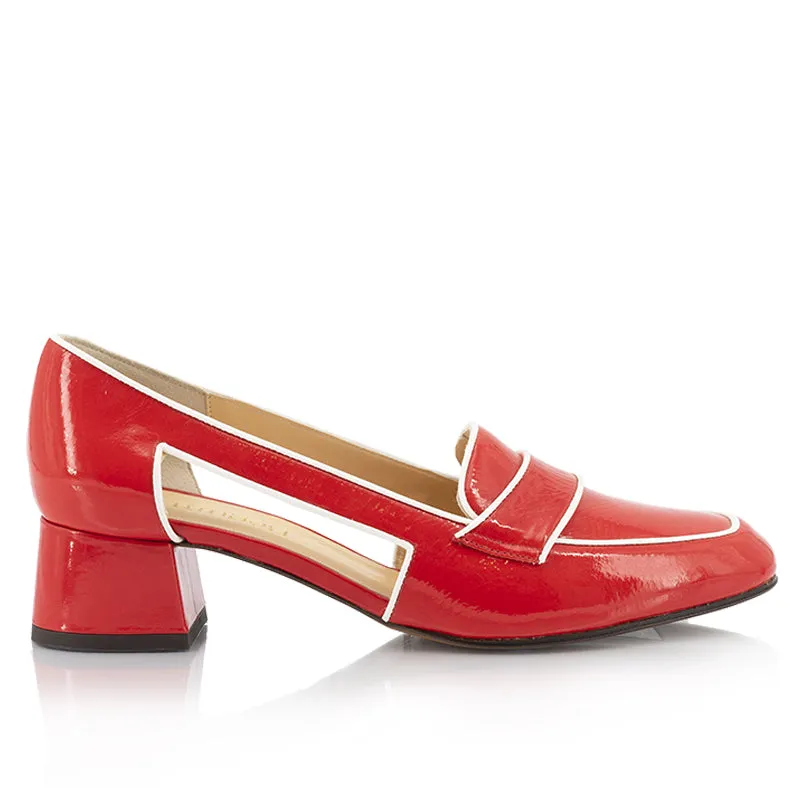 Bégum Paris Milan vogue mocassins gris vernis