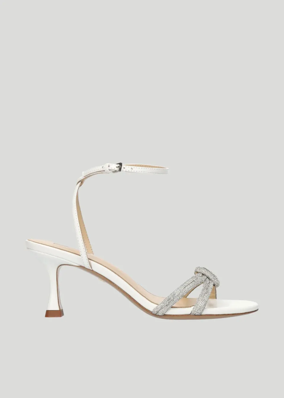 Lola Cruz Alice Sandal 65 sandales blanches talon moyen