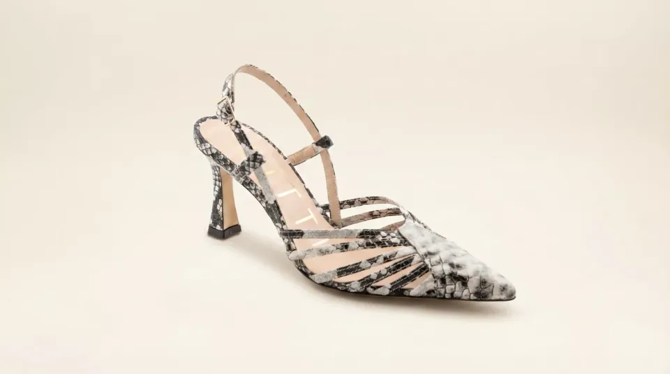 Matteo Pitti Penny slingback python talon aiguille