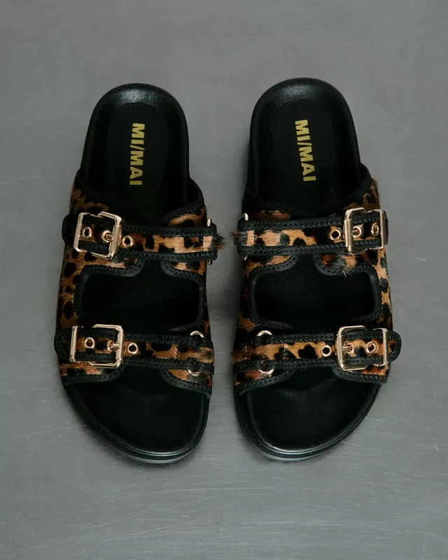 Mi/Mai Yayoi Leo mules léopard plates