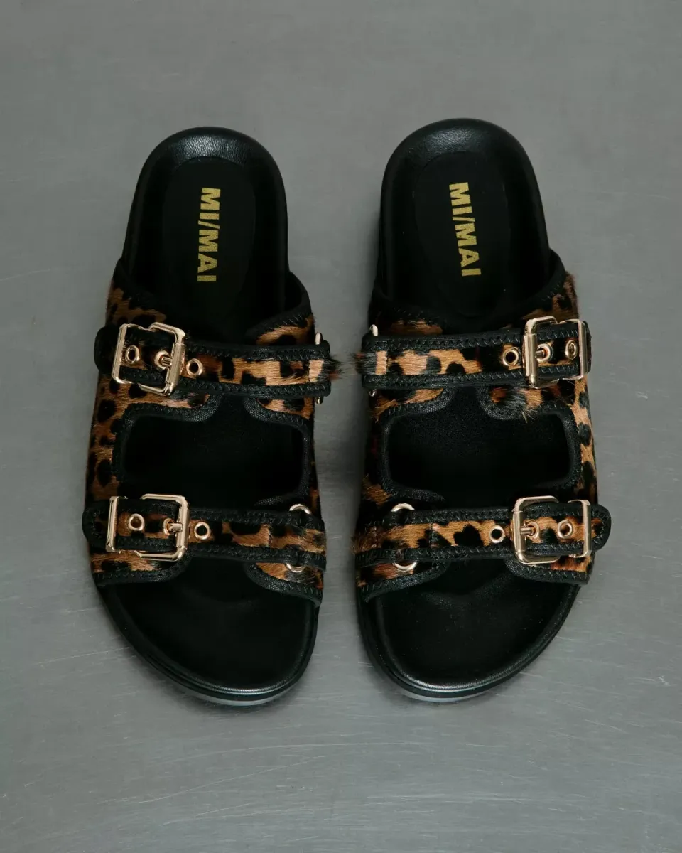 Mi/Mai Yayoi Leo mules léopard plates