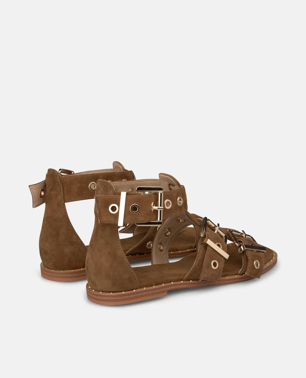 Alma en Pena V268206 sandales plates cuir caramel