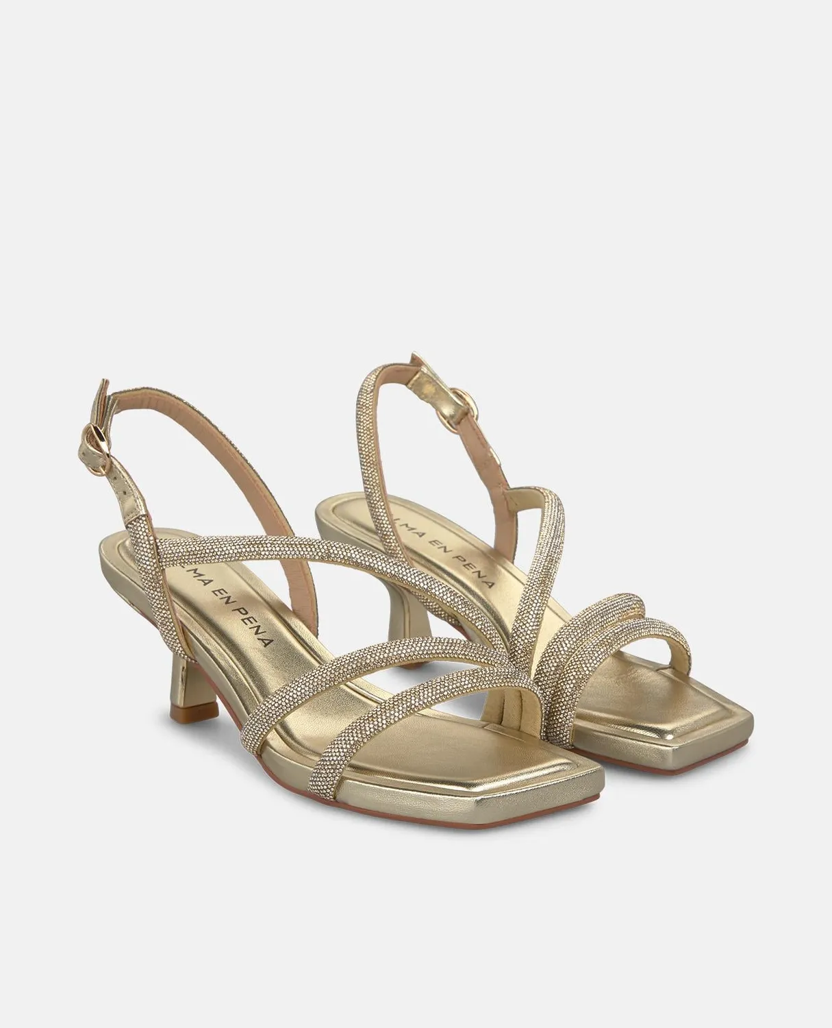 Alma en Pena V265001 sandales talon doré métalisé 5,5 cm