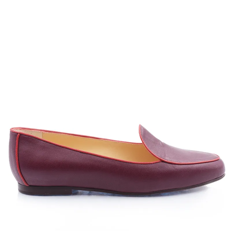 Bégum Paris Flocon ballerines bleu acier cuir