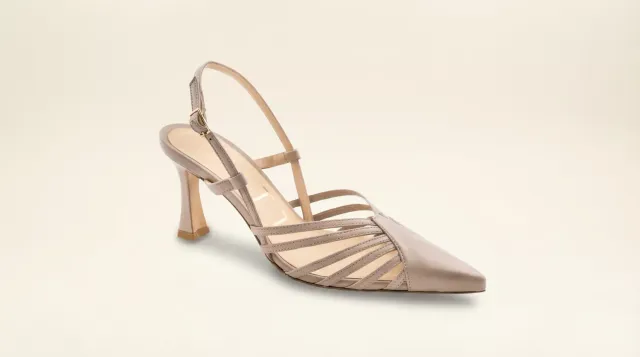 Matteo Pitti Penny slingback taupe imprimé python
