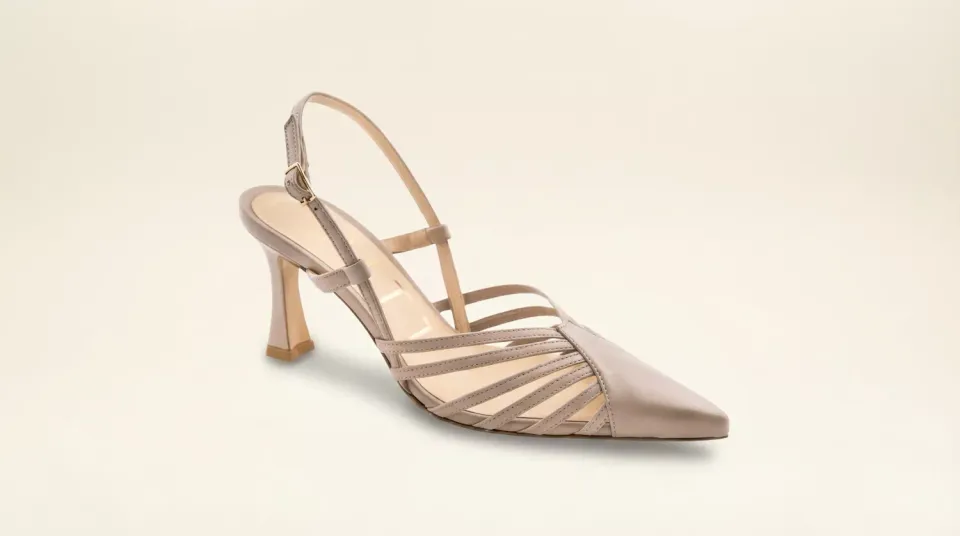 Matteo Pitti Penny slingback taupe imprimé python