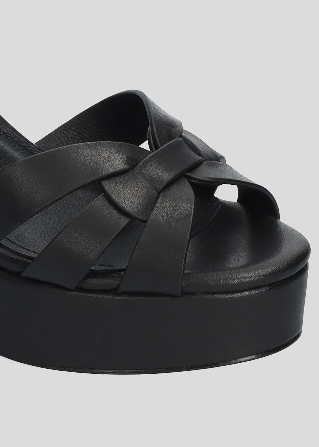 Lola Cruz Aria Platform 95 sandales à talons noir plateforme