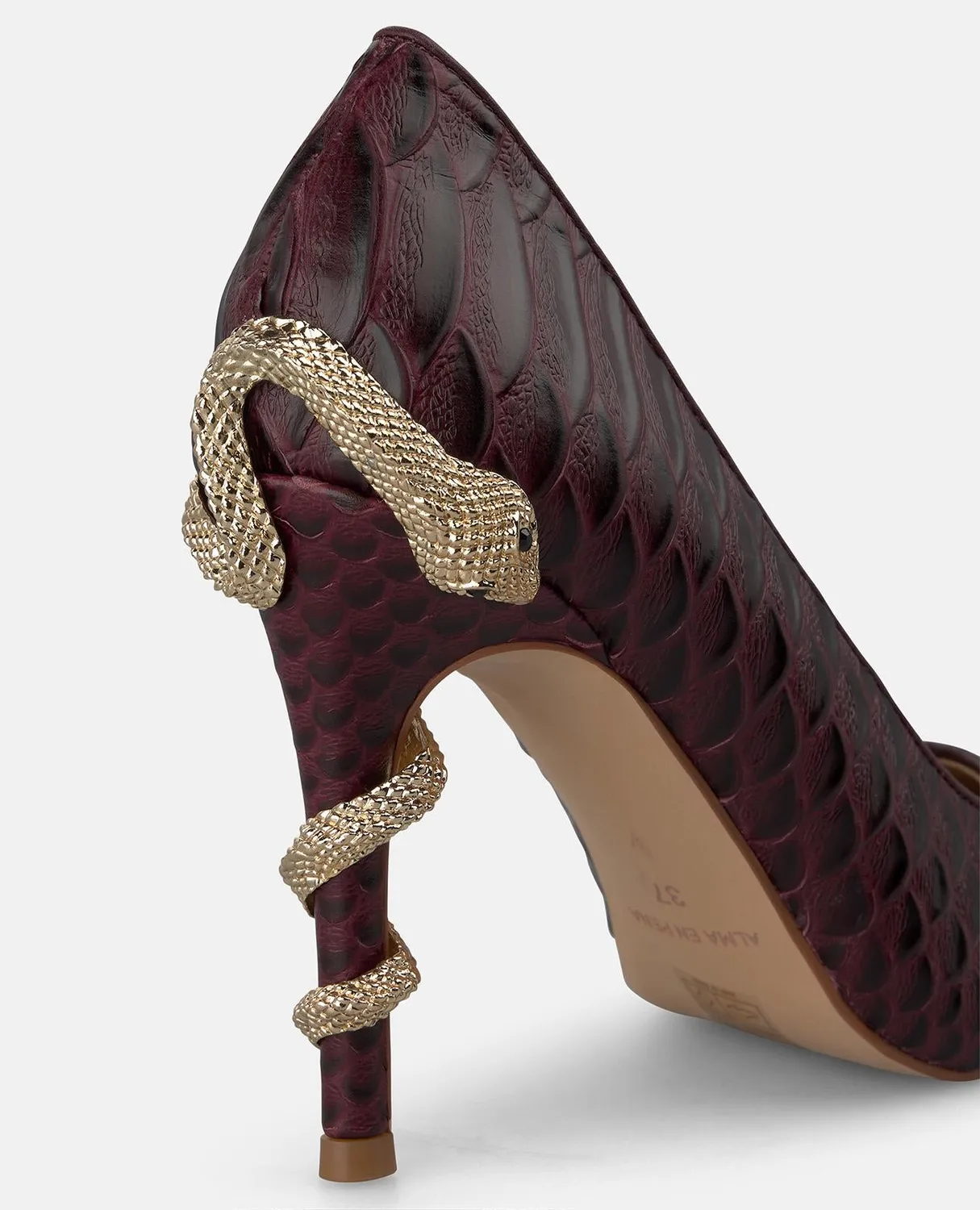 Alma en Pena I260258C escarpins cuir bordeaux talon 10 cm